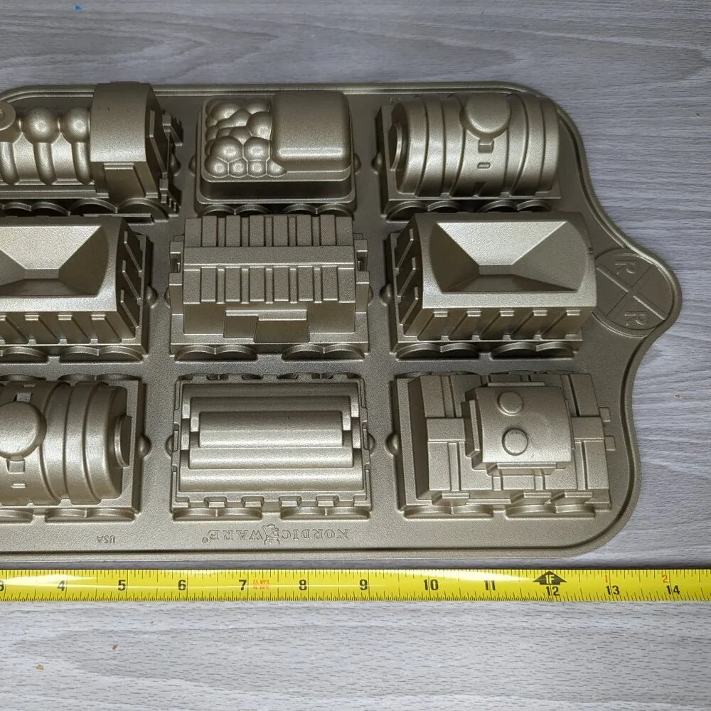 Nordic Ware 3D Railroad Train Cake or Cupcake Pan 5 Cups